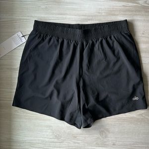 Alo black athletic running shorts